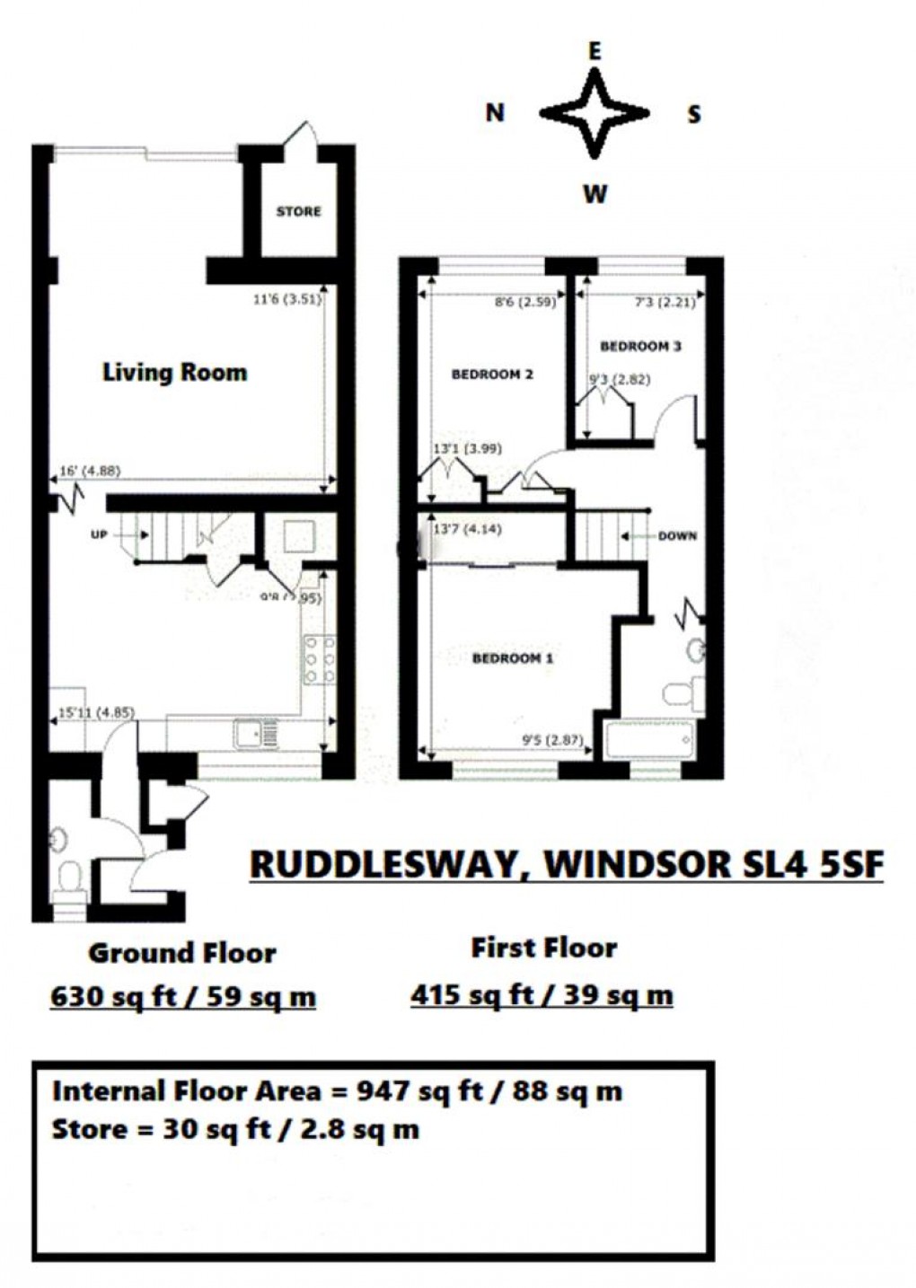 Floorplan for Ruddlesway, Windsor