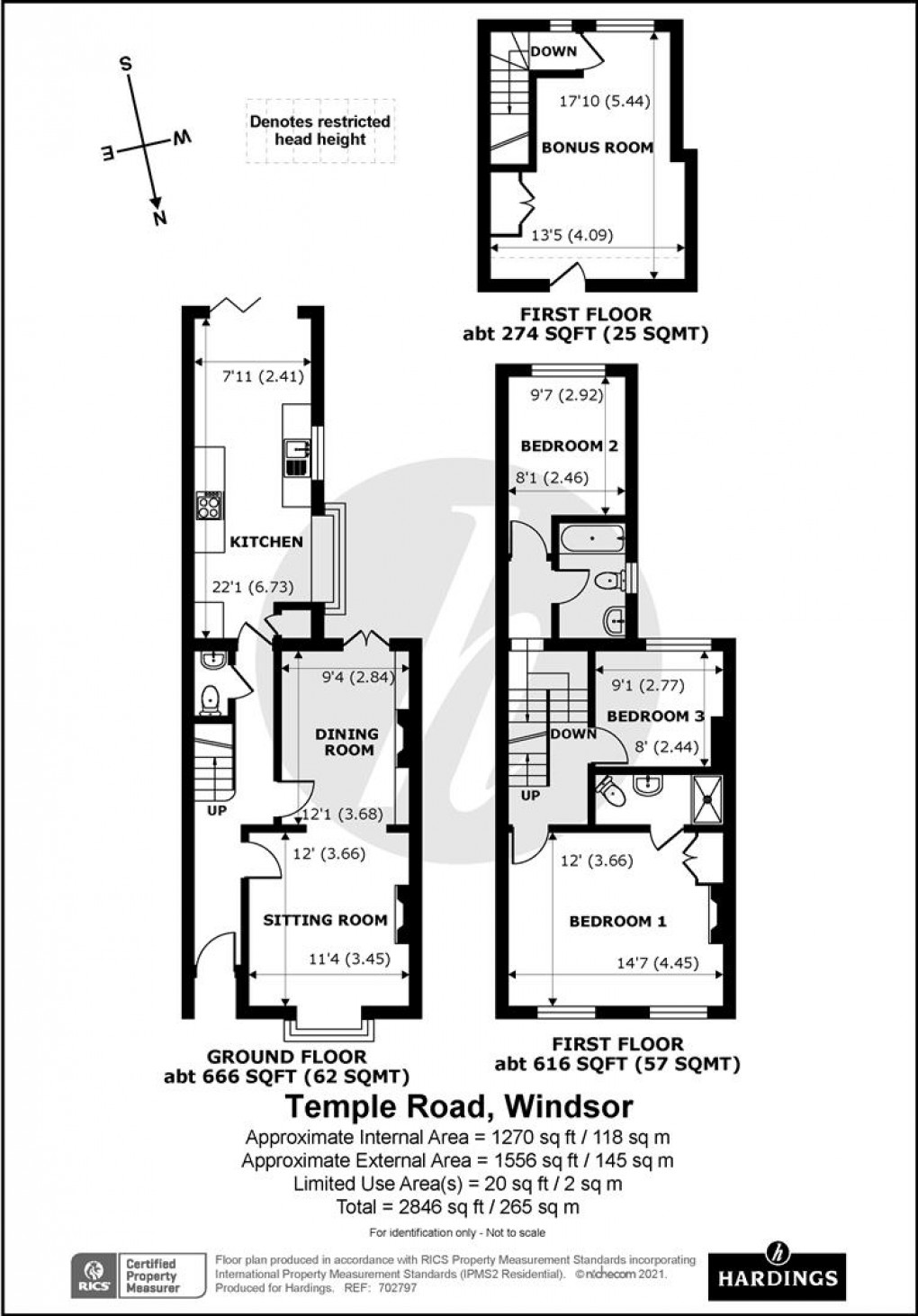 Floorplan for Temple Road, Windsor, Berkshire