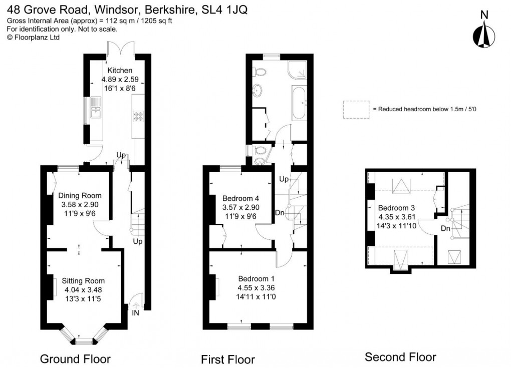 Floorplan for Grove Road, Windsor, Berkshire