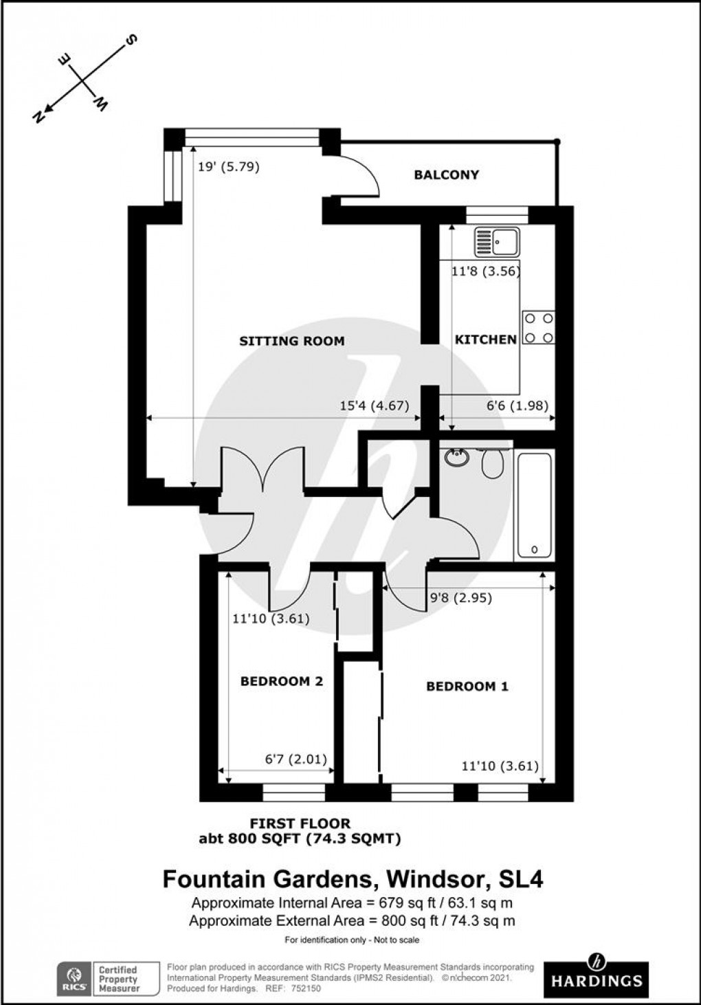 Floorplan for Fountain Gardens, Windsor