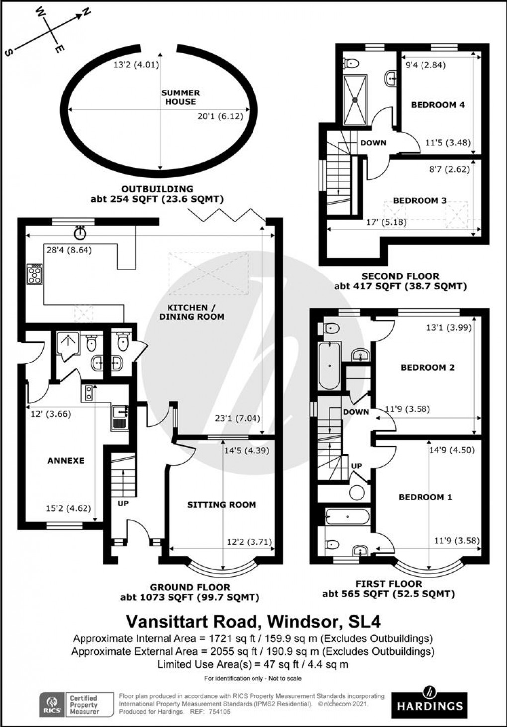 Floorplan for Vansittart Road, Windsor, Berkshire