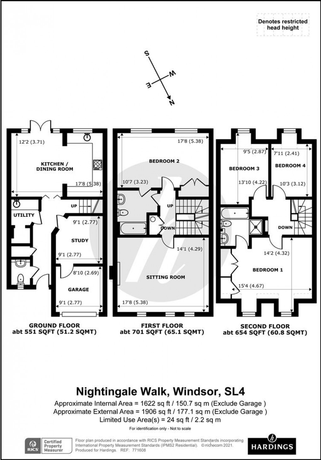 Floorplan for Nightingale Walk, Windsor