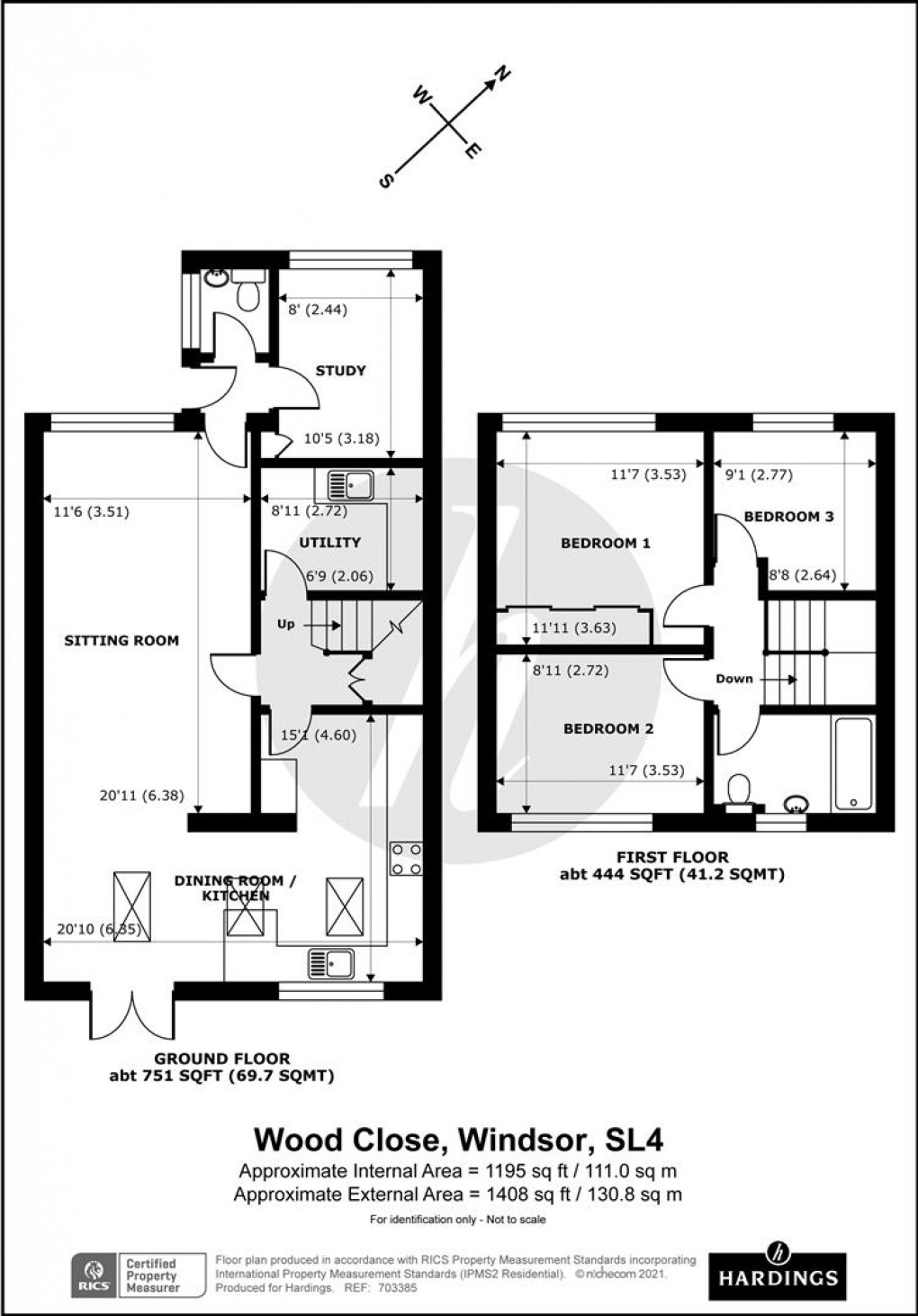 Floorplan for Wood Close, Windsor