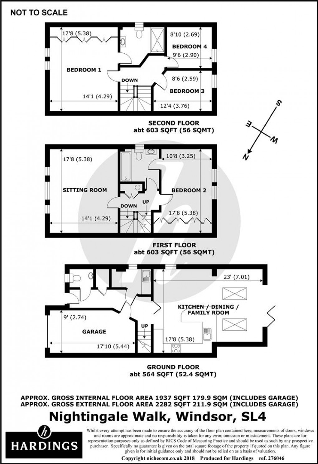 Floorplan for Nightingale Walk, Windsor, Berkshire