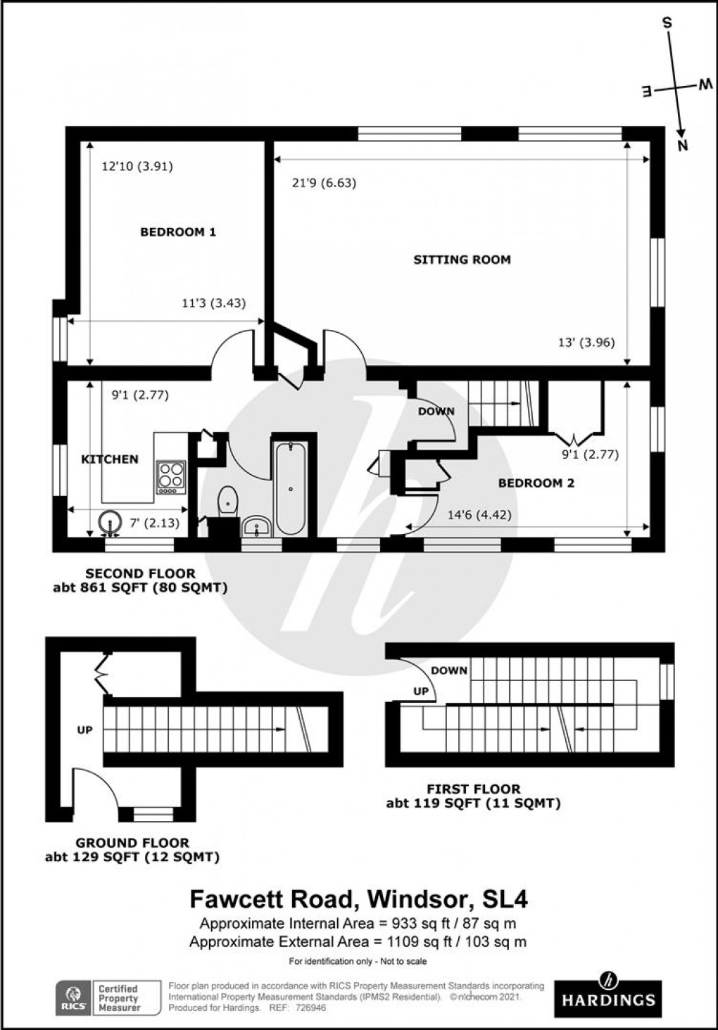 Floorplan for Chiltern Court, Fawcett Road, Windsor