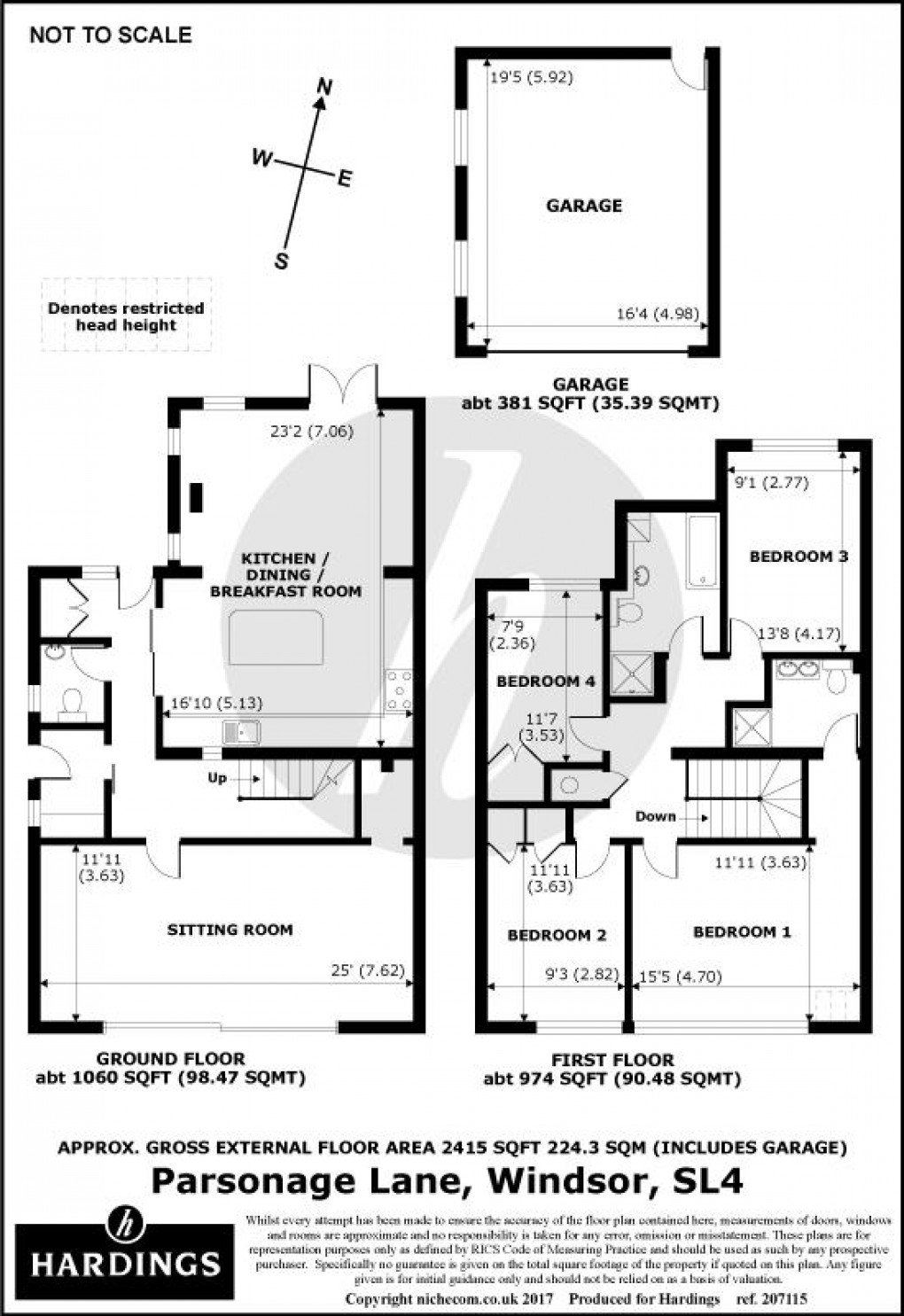 Floorplan for Parsonage Lane, Windsor, Berkshire