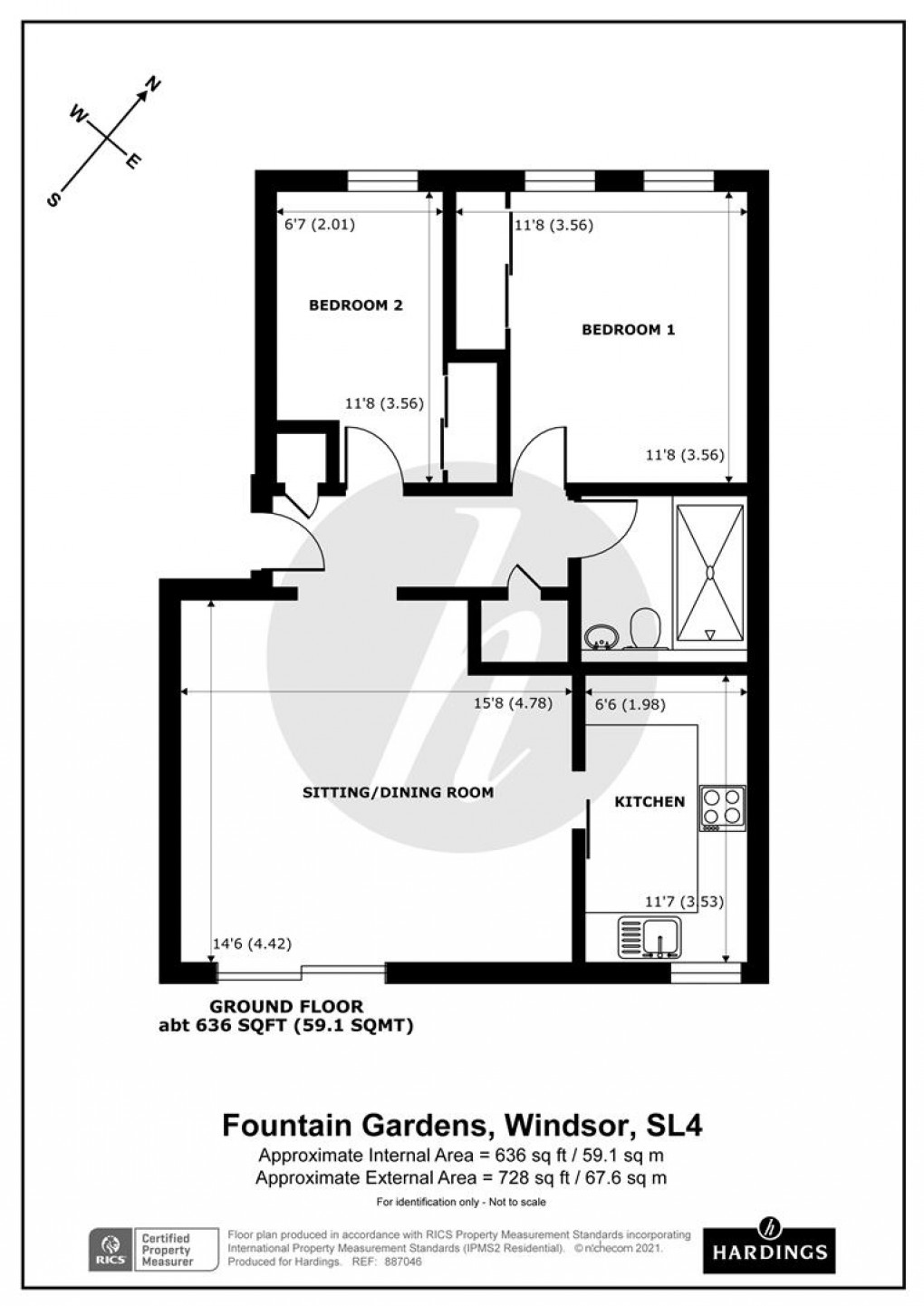 Floorplan for Fountain Gardens, Windsor