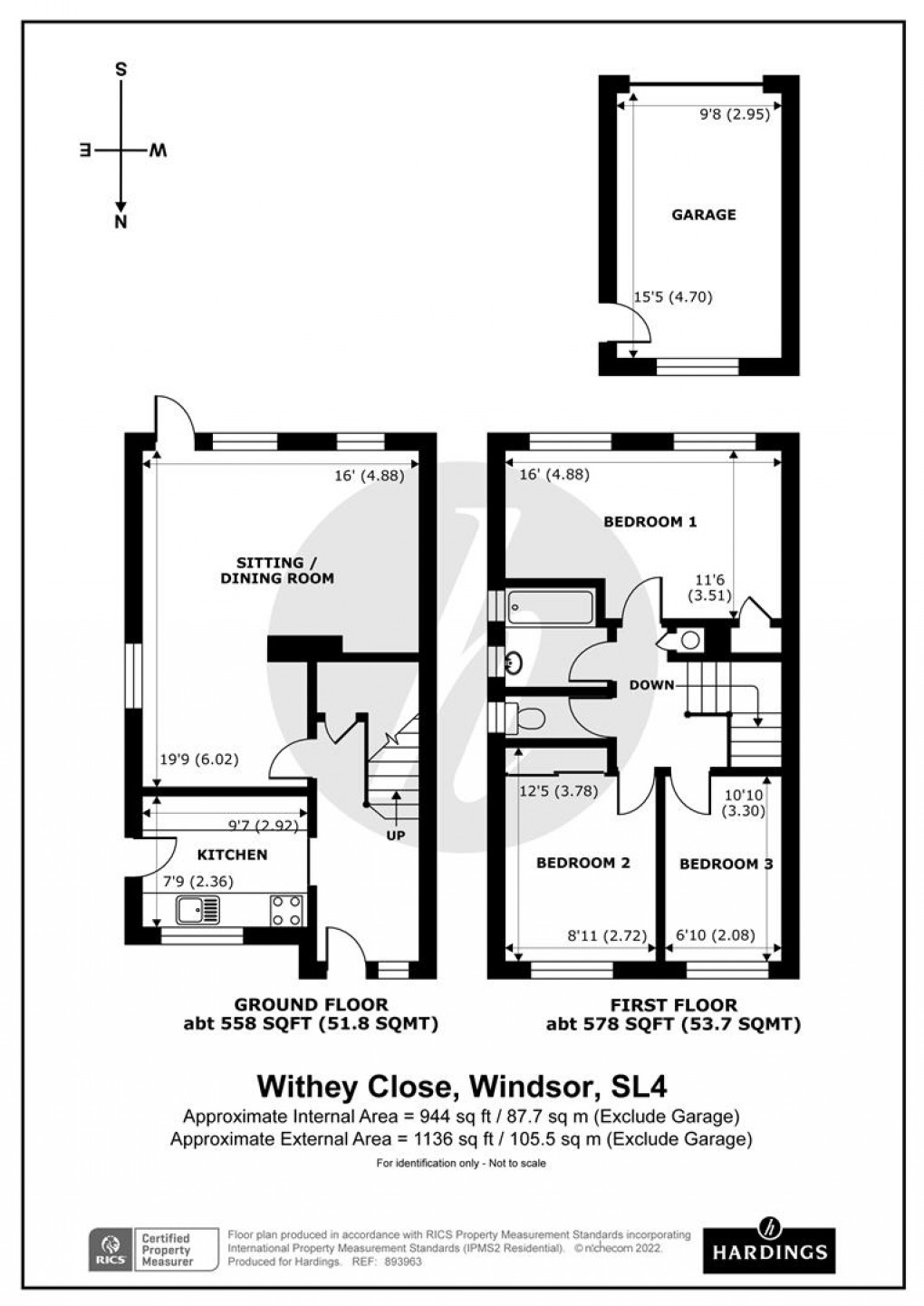 Floorplan for Withey Close, Windsor