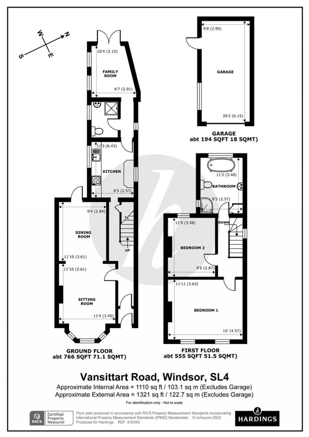 Floorplan for Vansittart Road, Windsor