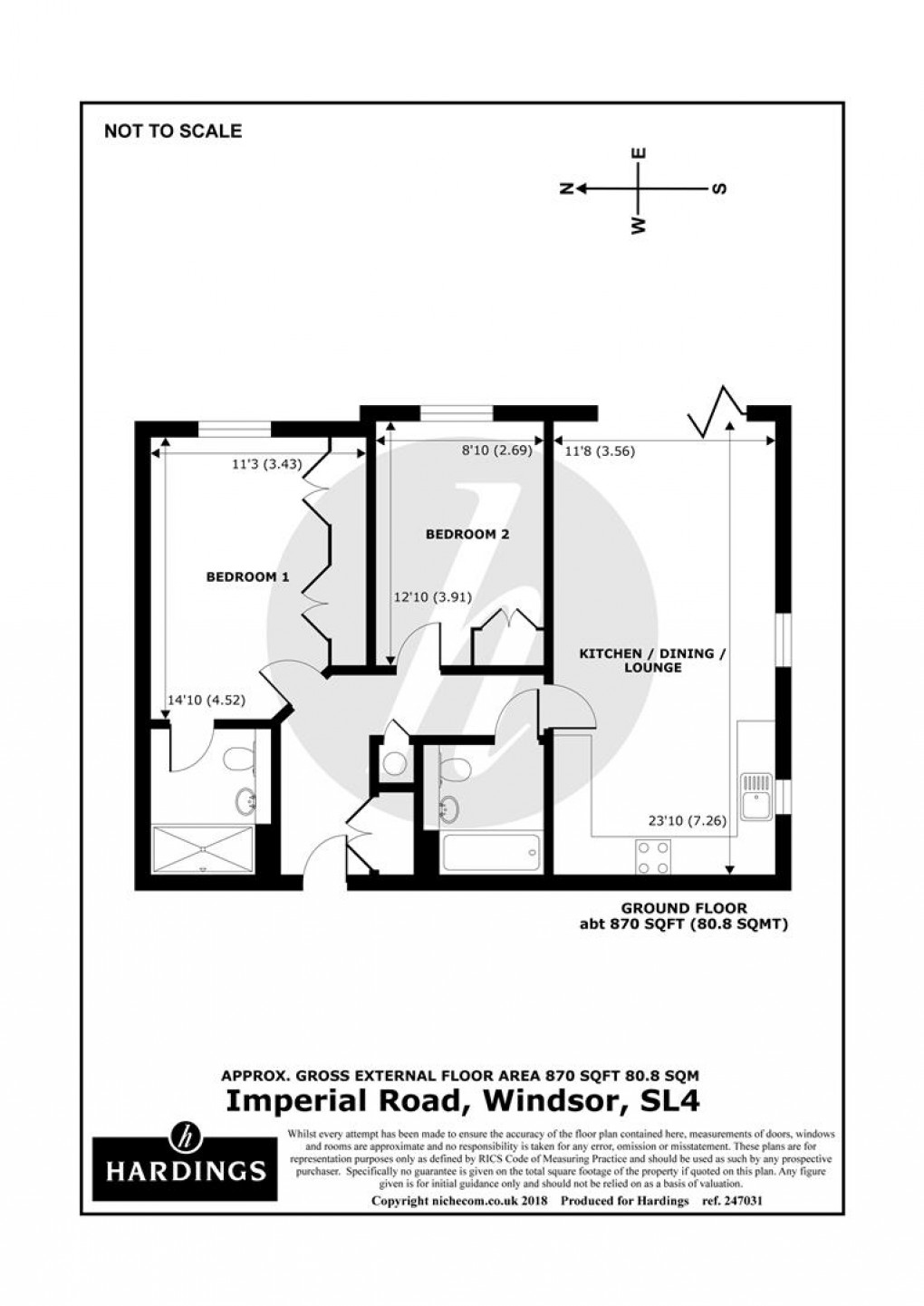 Floorplan for Imperial Road, Winsor