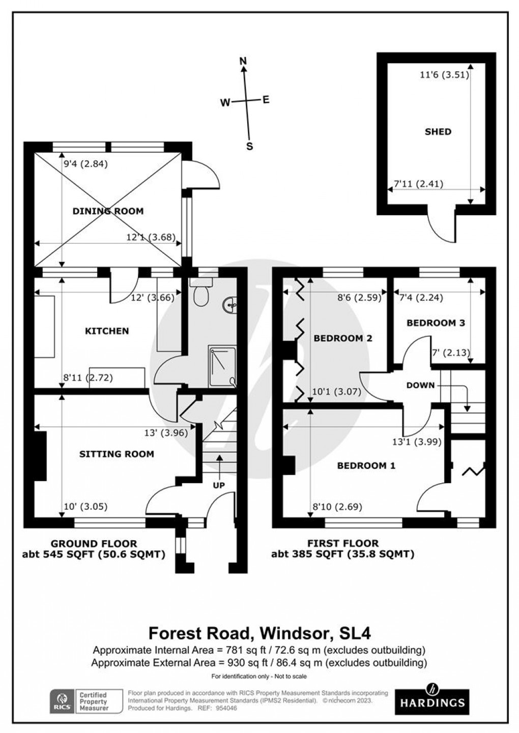 Floorplan for Forest Road, Windsor