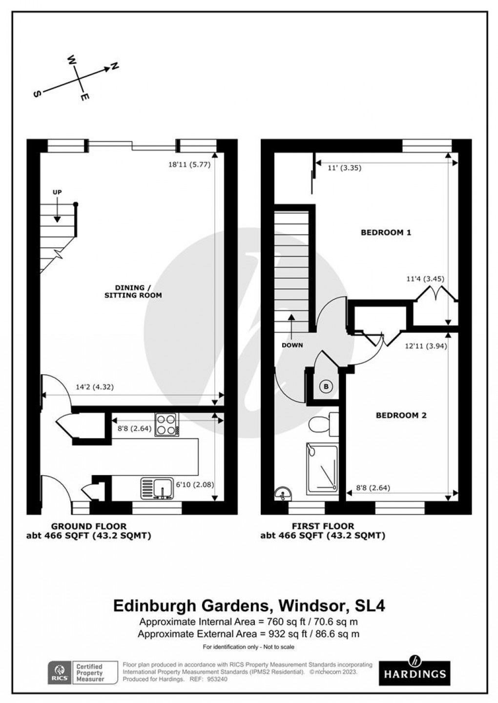 Floorplan for Edinburgh Gardens, Windsor