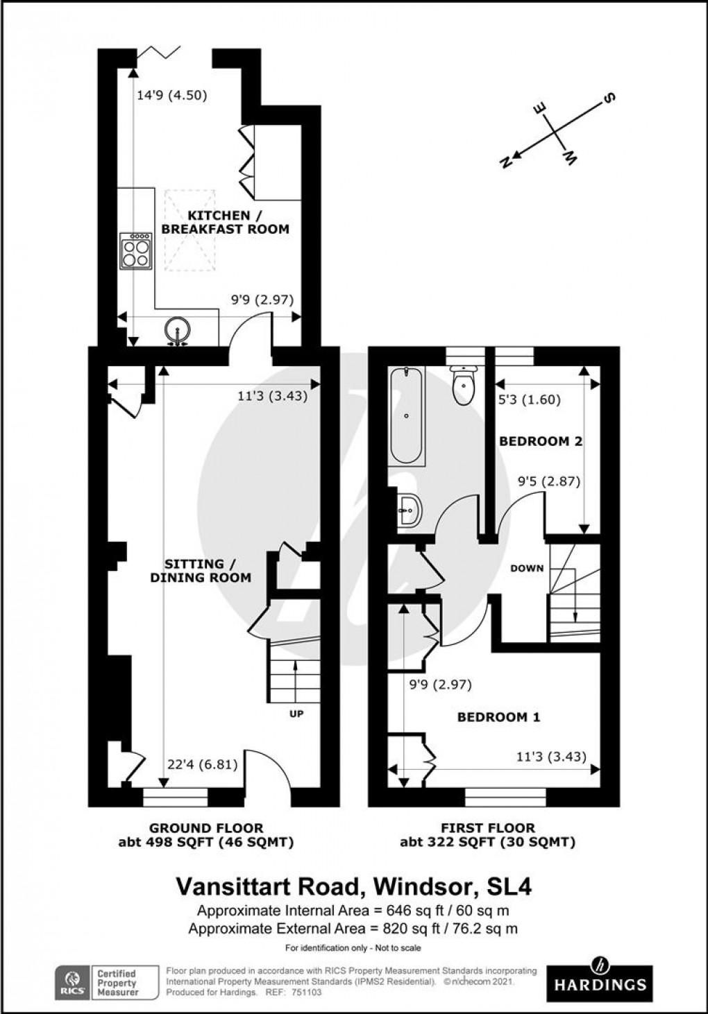 Floorplan for Vansittart Road, Windsor