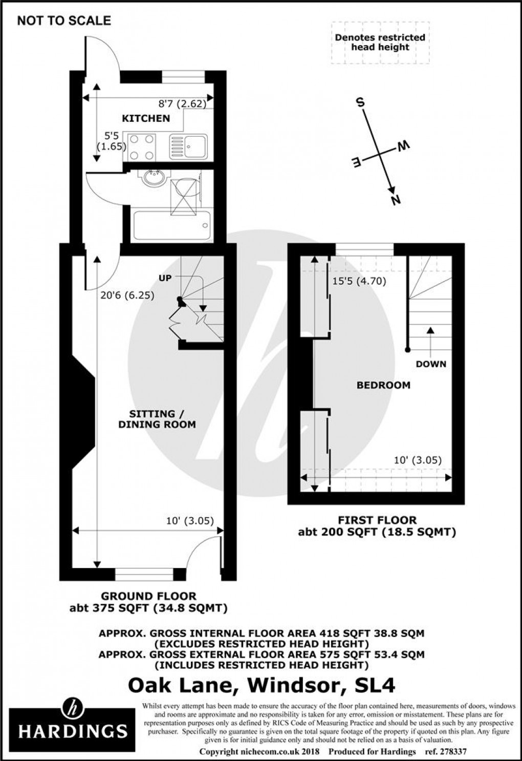 Floorplan for Oak Lane, Windsor