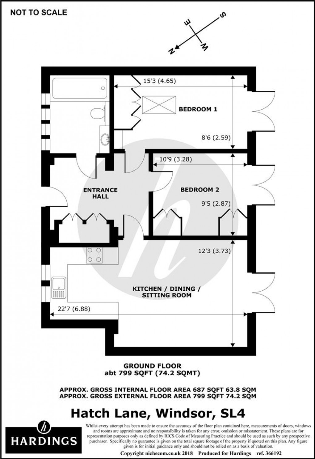 Floorplan for Hatch Lane, Windsor