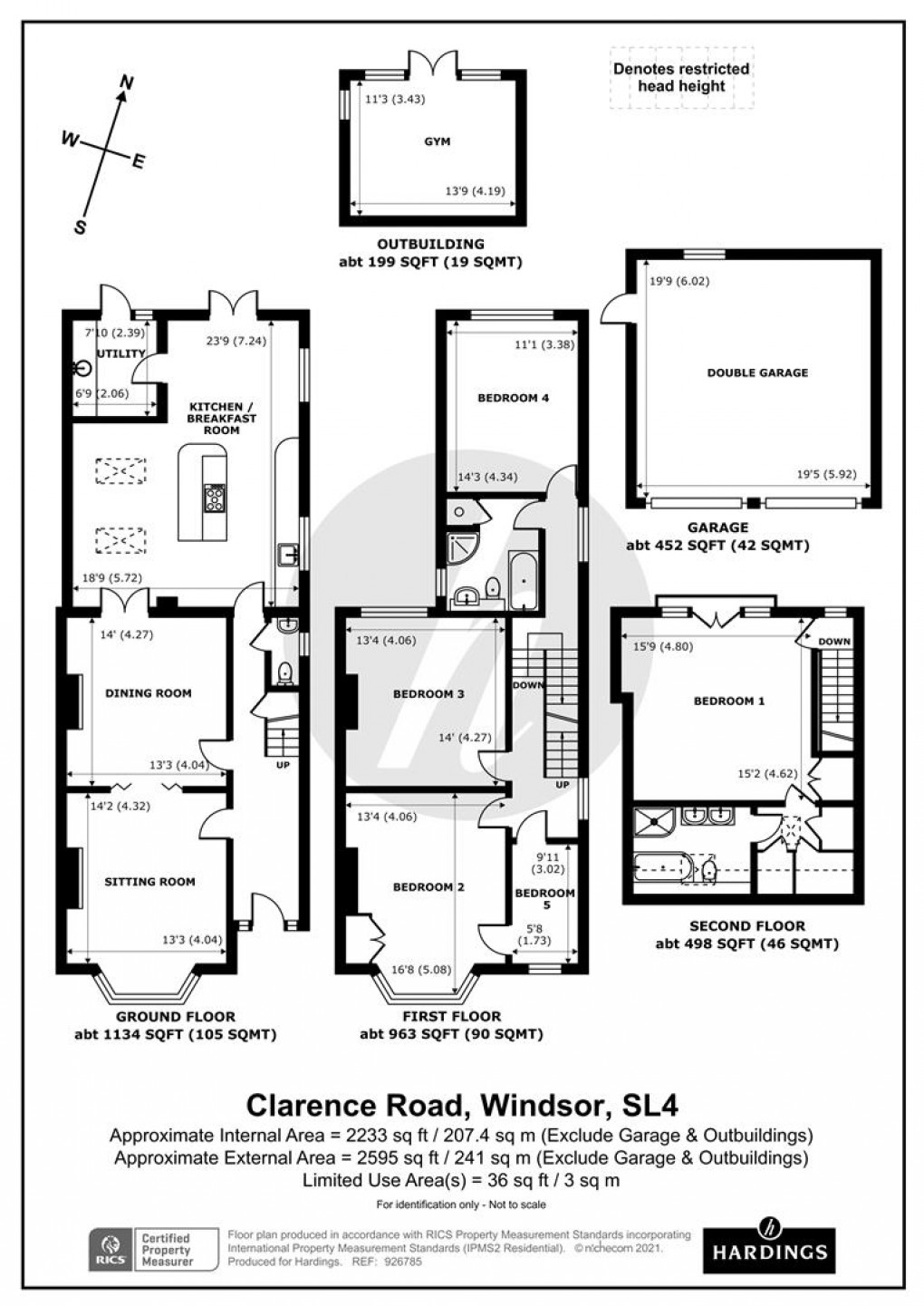 Floorplan for Clarence Road, Windsor