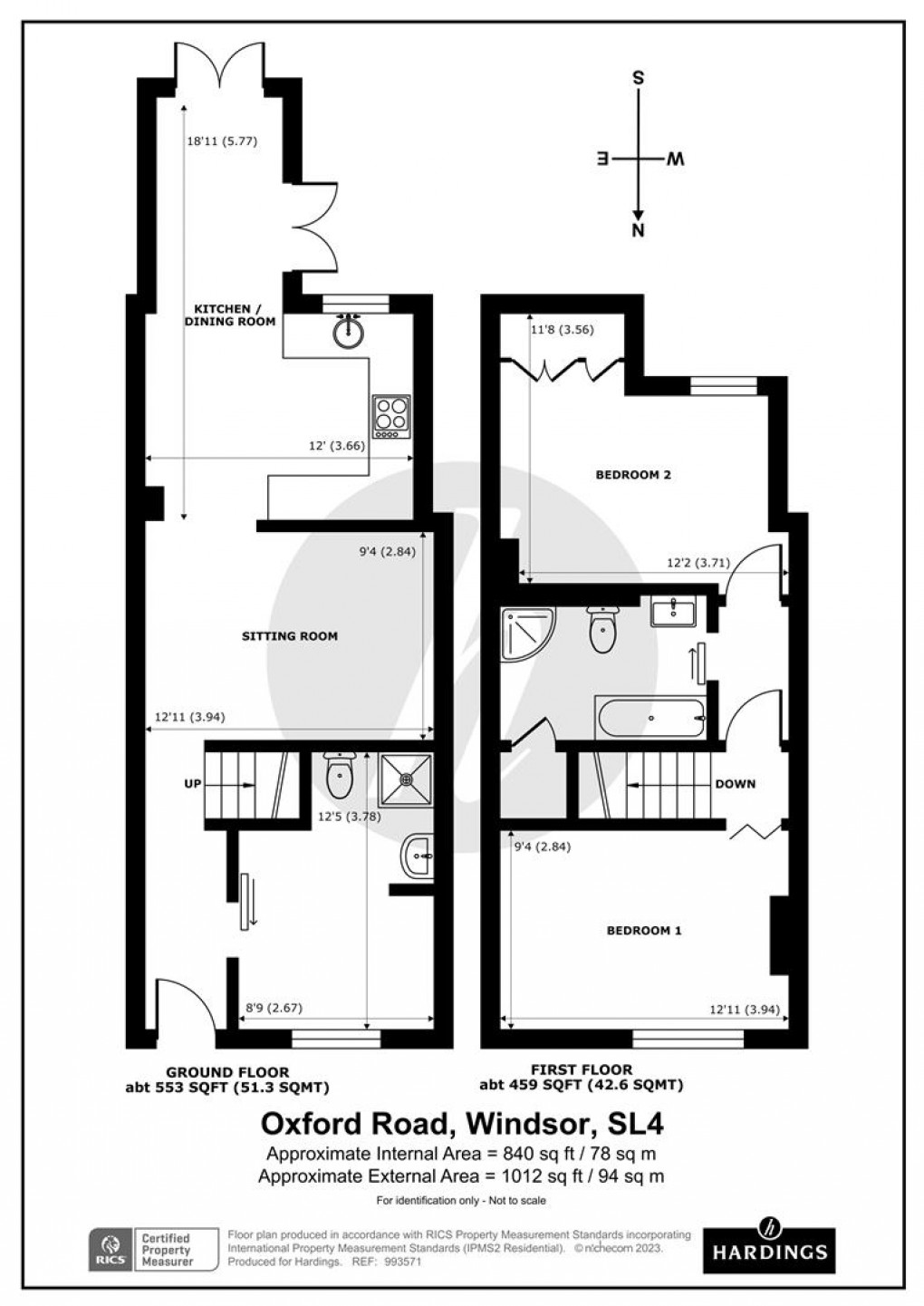 Floorplan for Oxford Road, Windsor