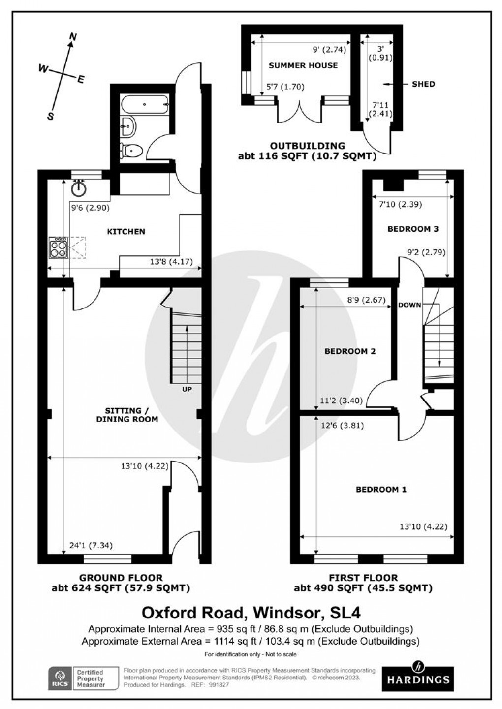 Floorplan for Oxford Road, Windsor