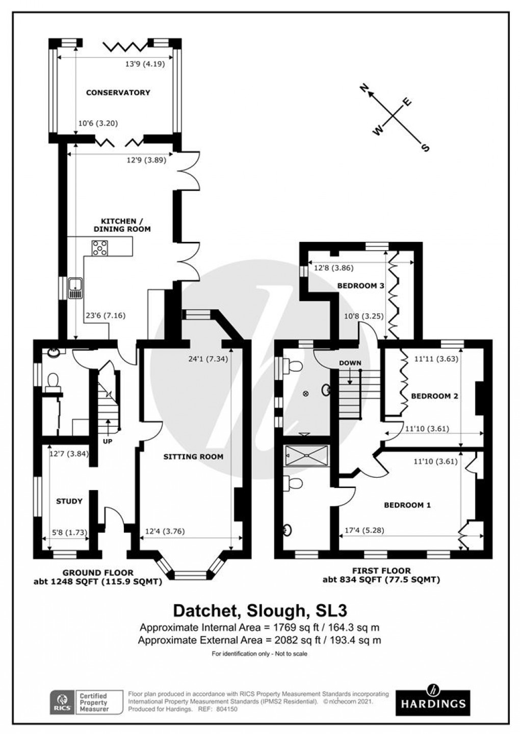 Floorplan for Montagu Road, Datchet