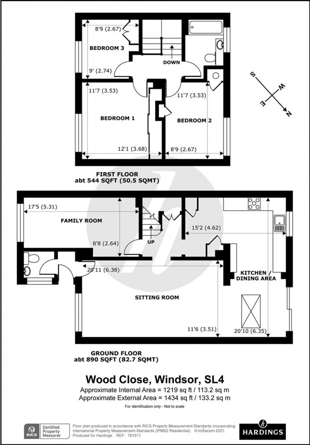 Floorplan for Wood Close, Windsor, Berkshire