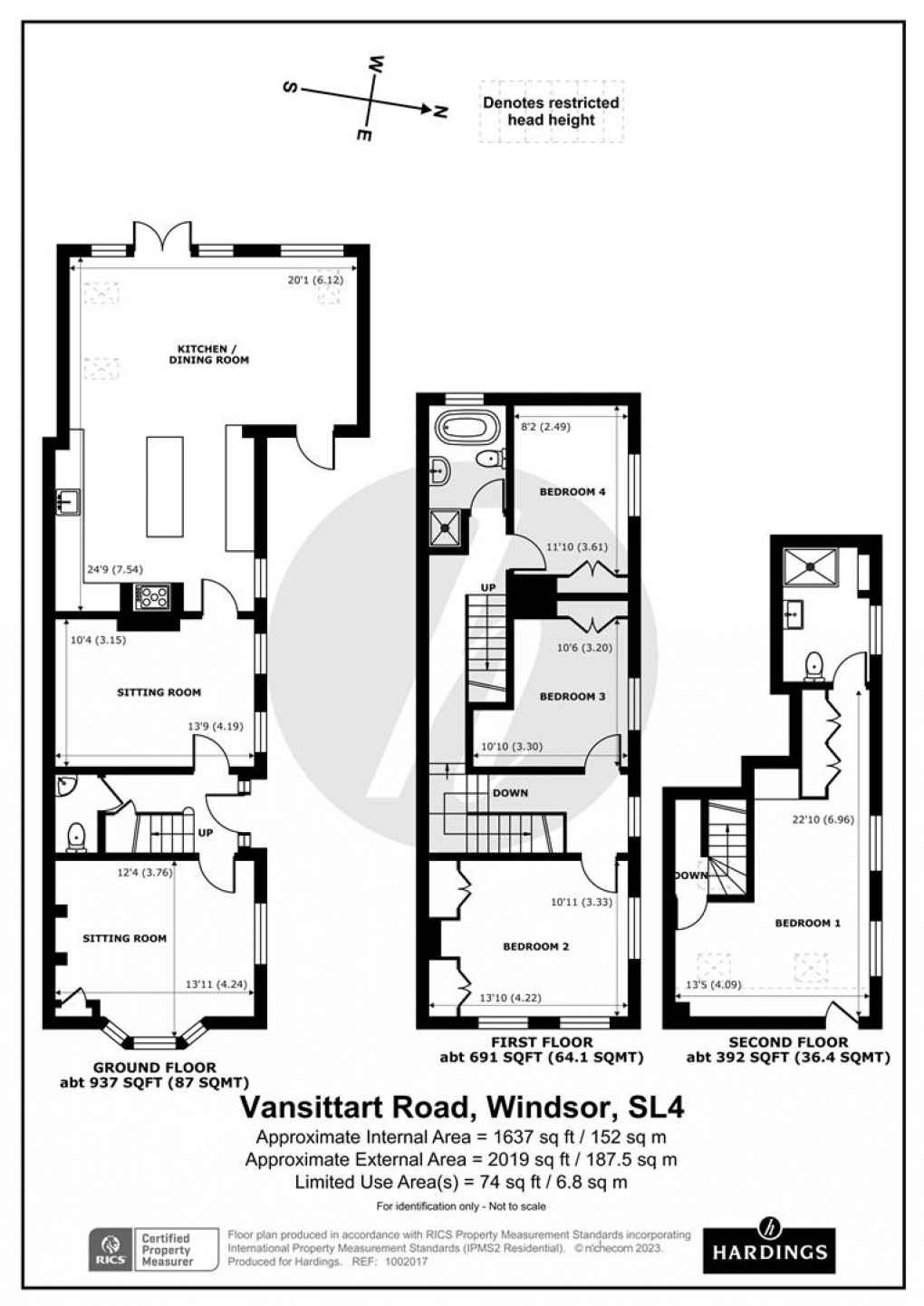 Floorplan for Vansittart Road, Windsor