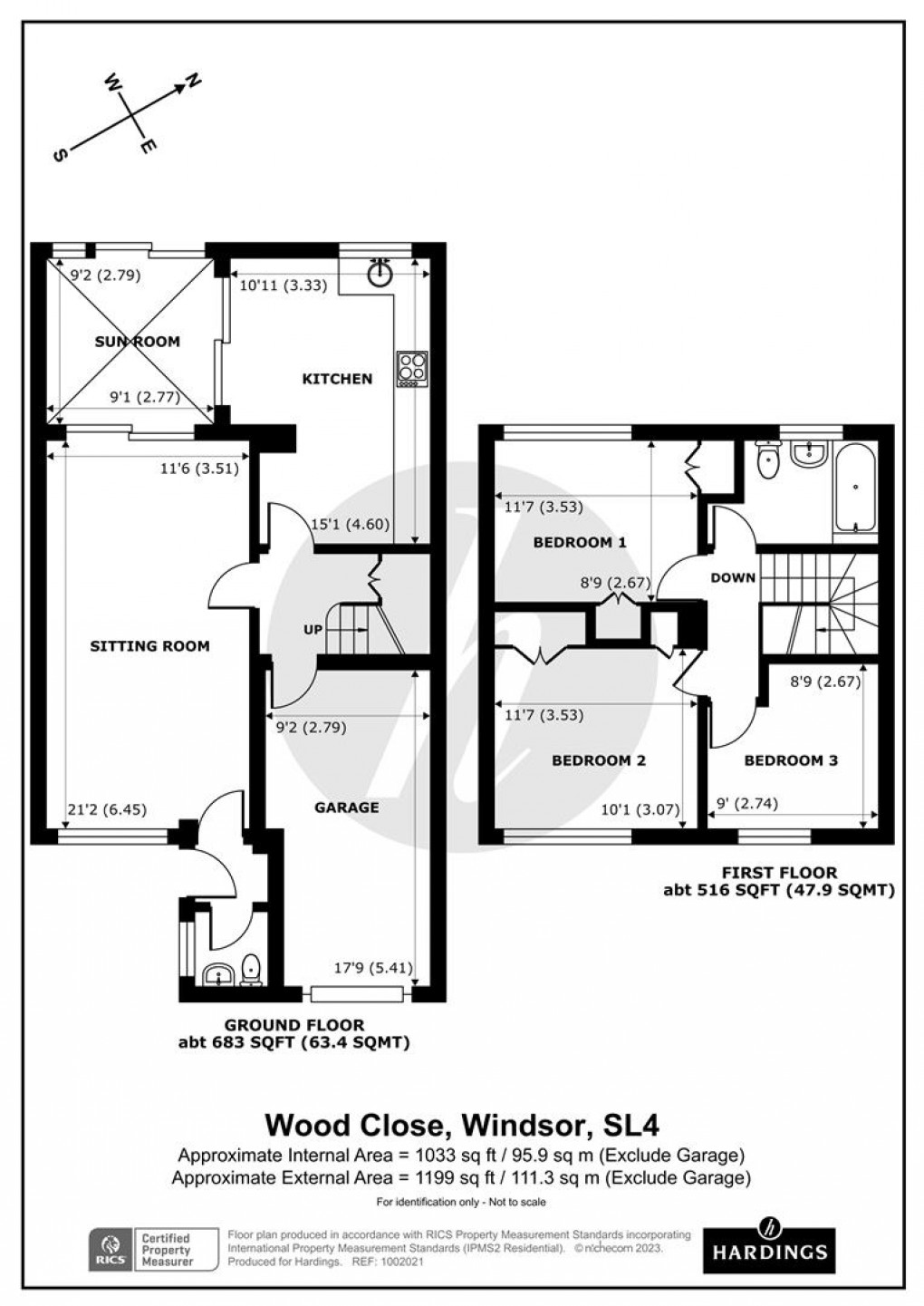 Floorplan for Wood Close, Windsor