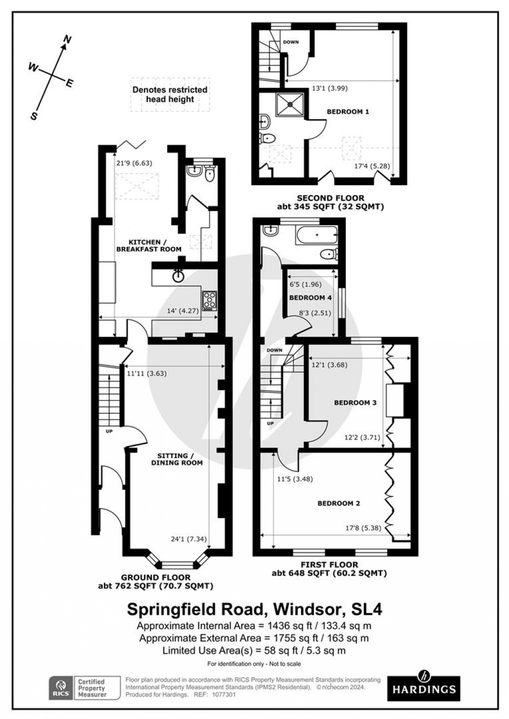 Floorplan for Springfield Road, Windsor, Berkshire