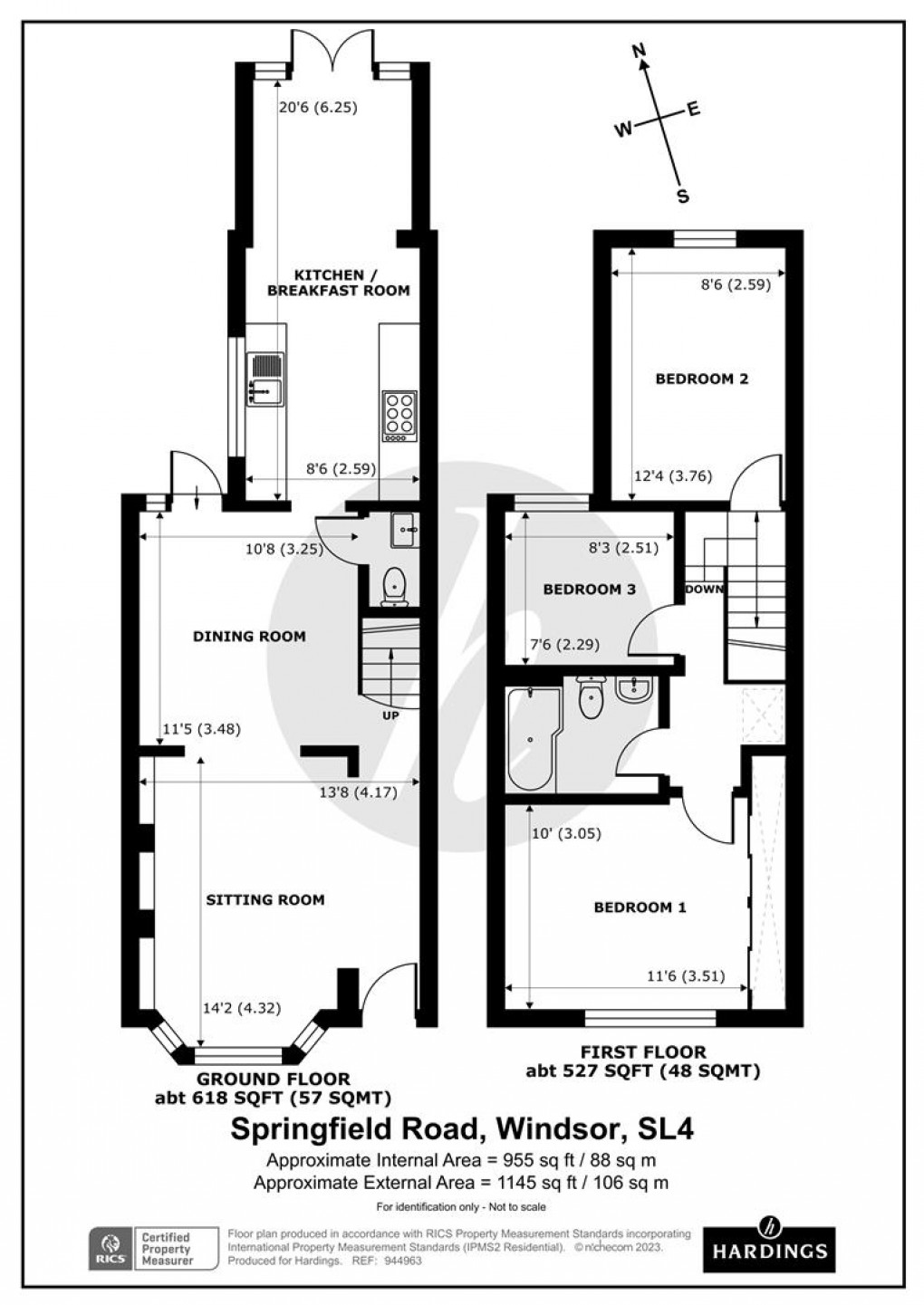 Floorplan for Springfield Road, Windsor