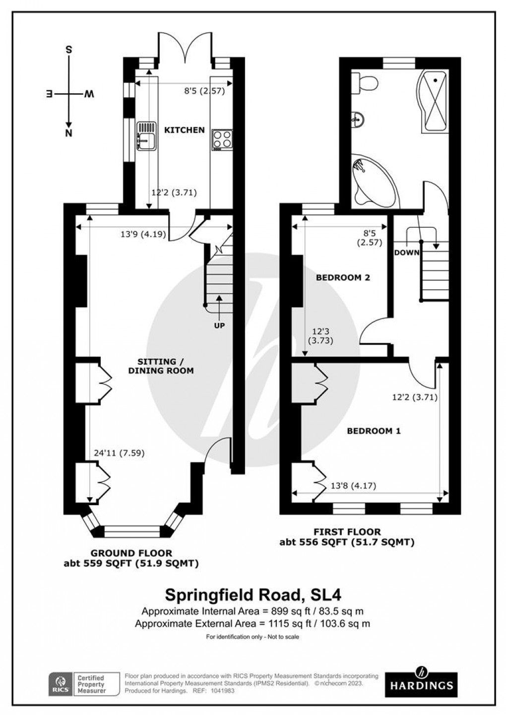 Floorplan for Springfield Road, Windsor