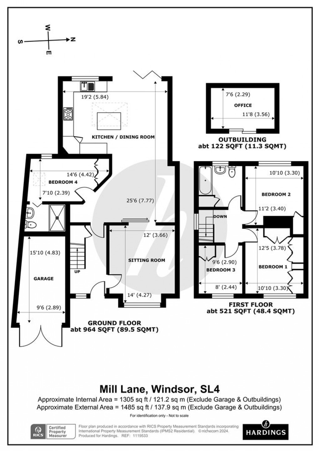 Floorplan for Mill Lane, Windsor