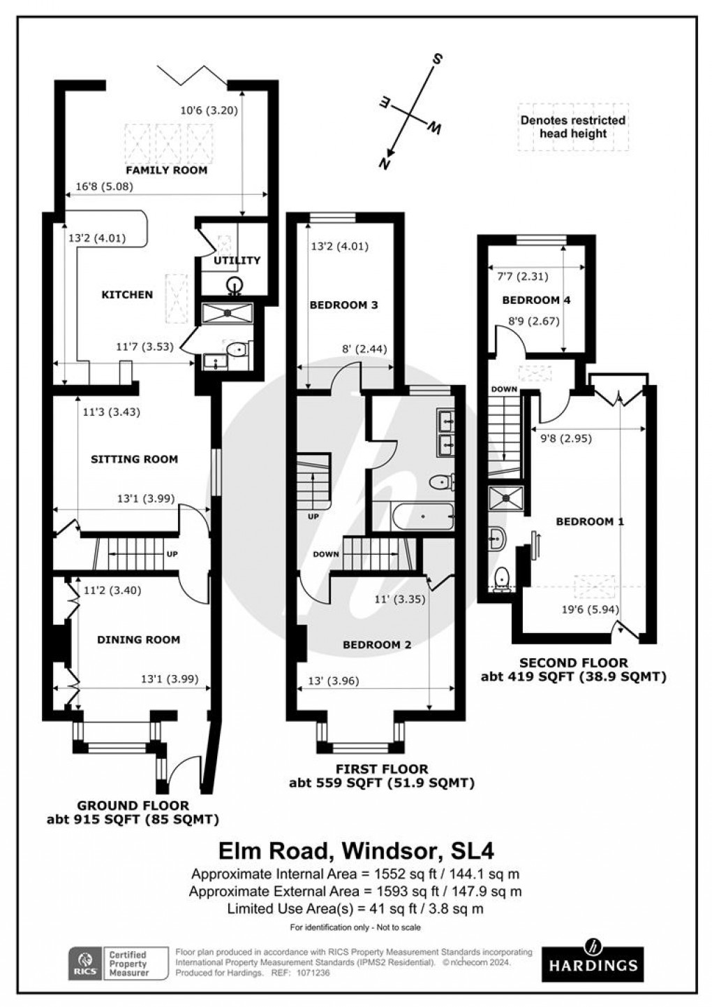 Floorplan for Elm Road, Windsor