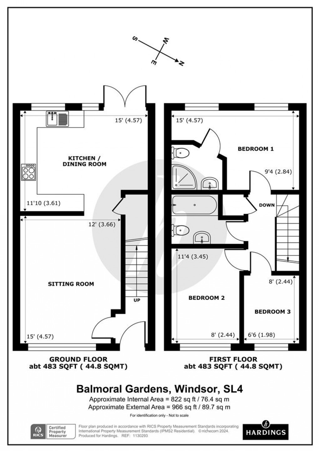 Floorplan for Balmoral Gardens, Windsor, Berkshire