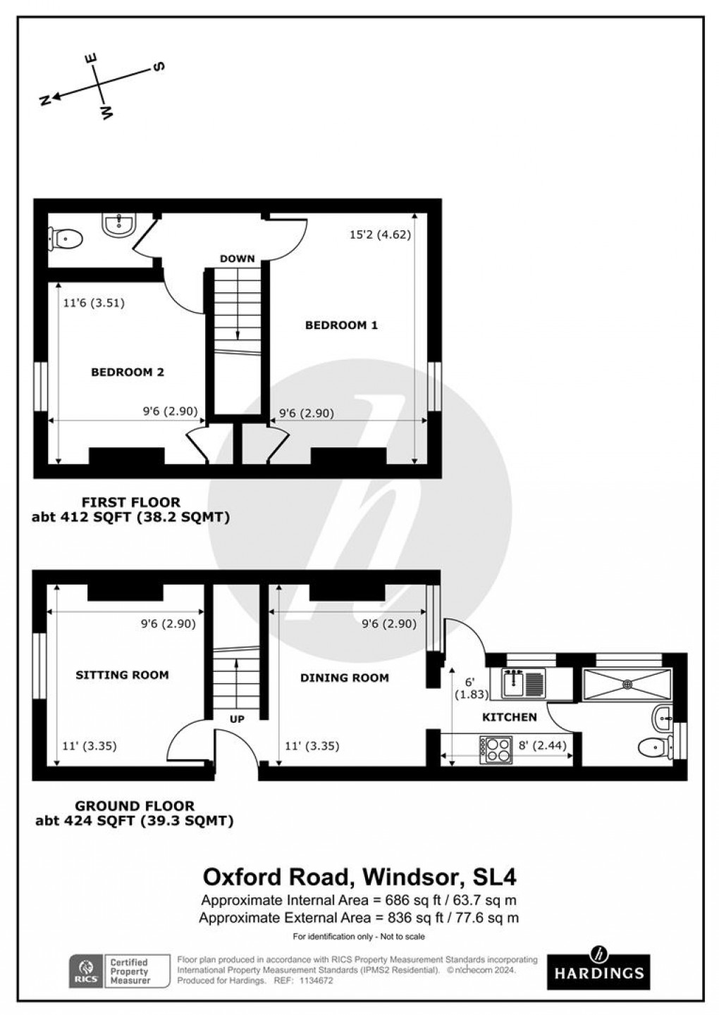 Floorplan for Oxford Road, Windsor