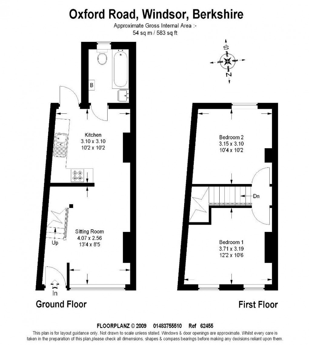 Floorplan for Oxford Road, Windsor