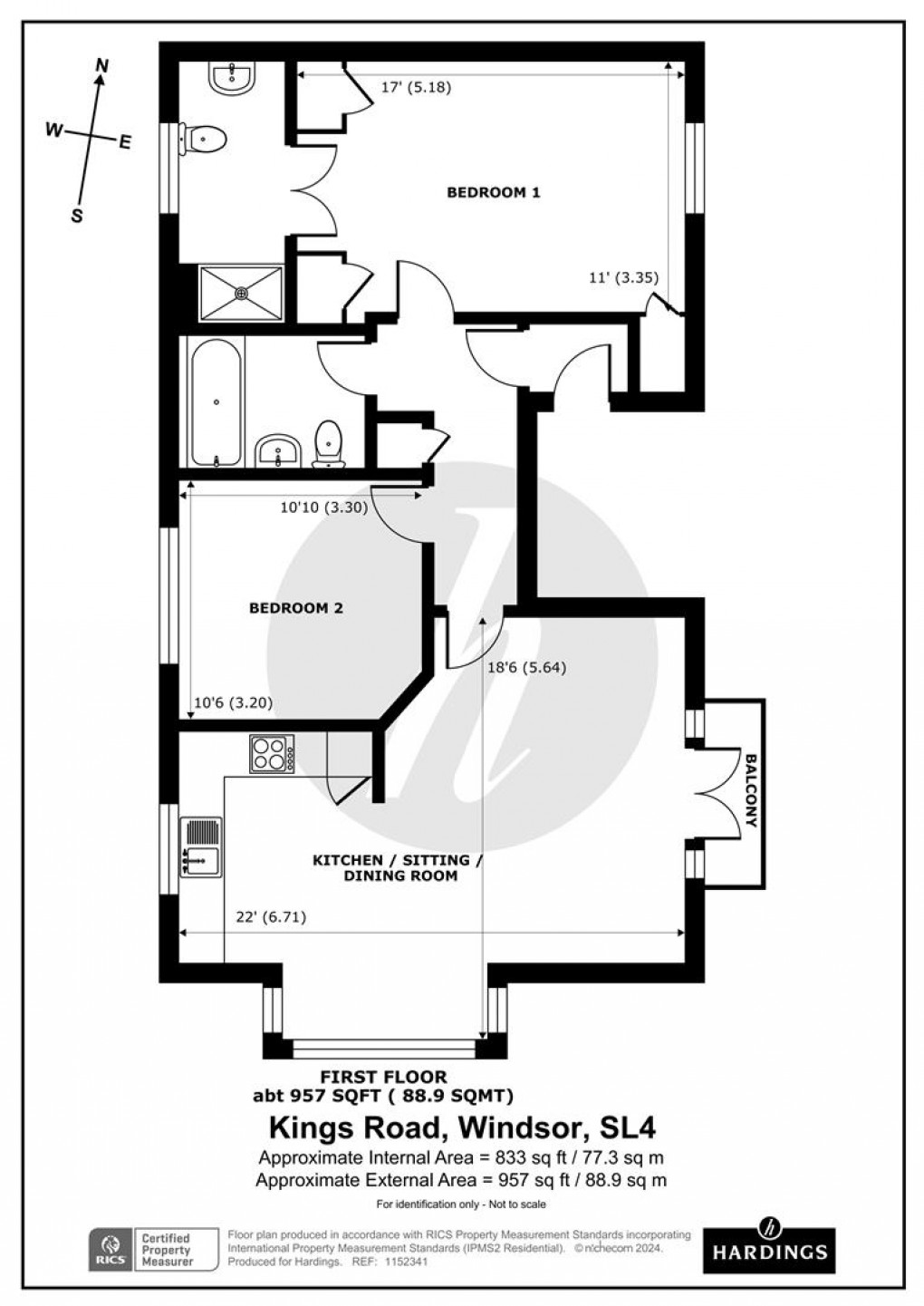 Floorplan for Kings Road, Windsor