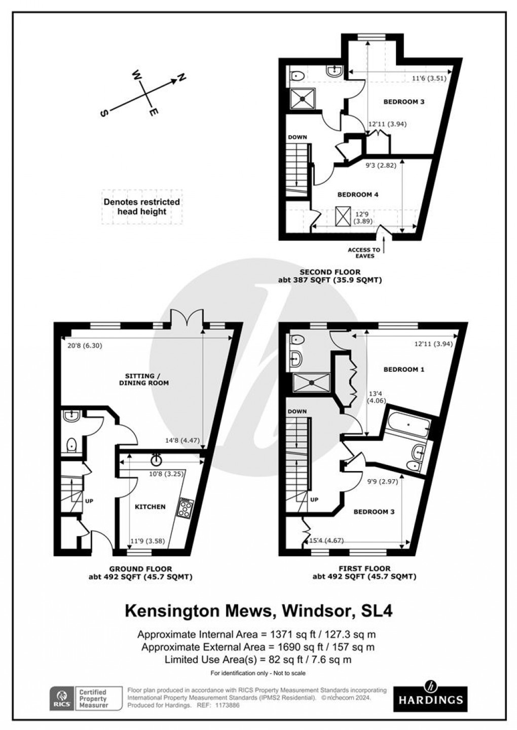 Floorplan for Kensington Mews, St. Leonards Road, Windsor