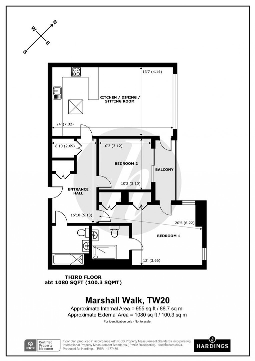 Floorplan for Coopers Hill, Englefield Green, Egham