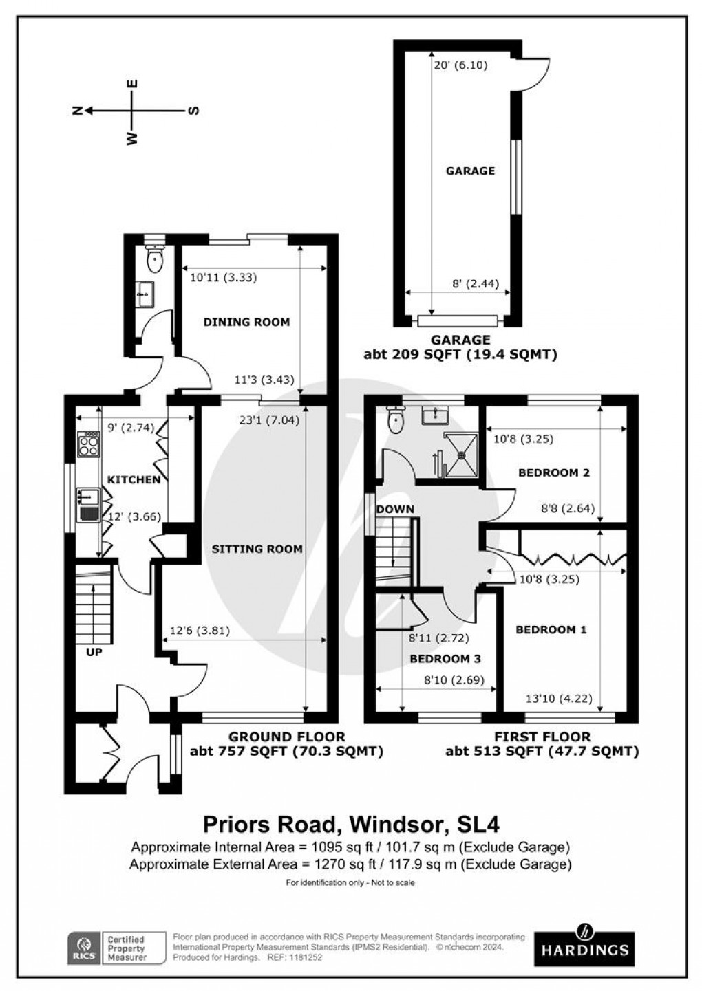 Floorplan for Priors Road, Windsor