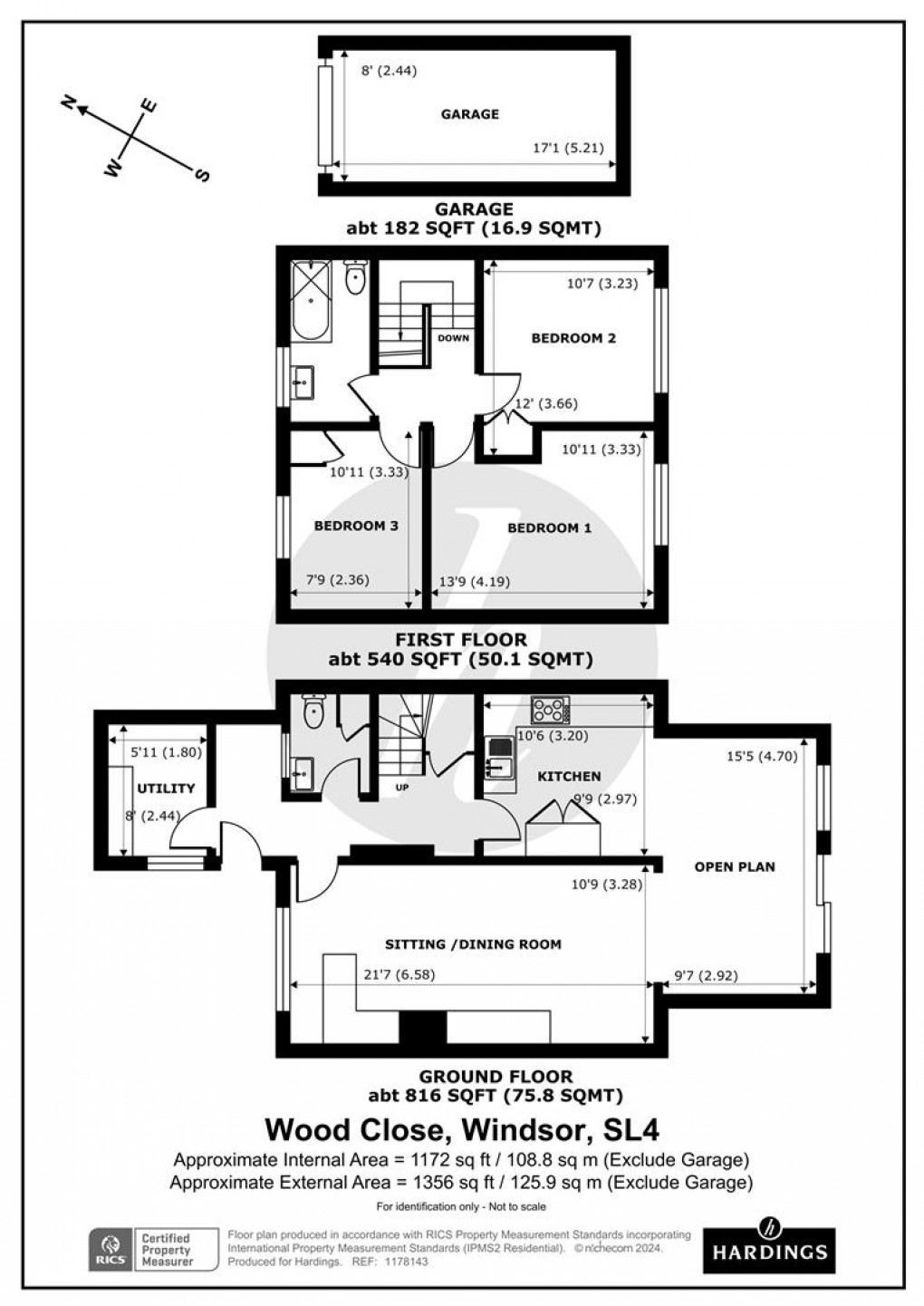 Floorplan for Wood Close, Windsor