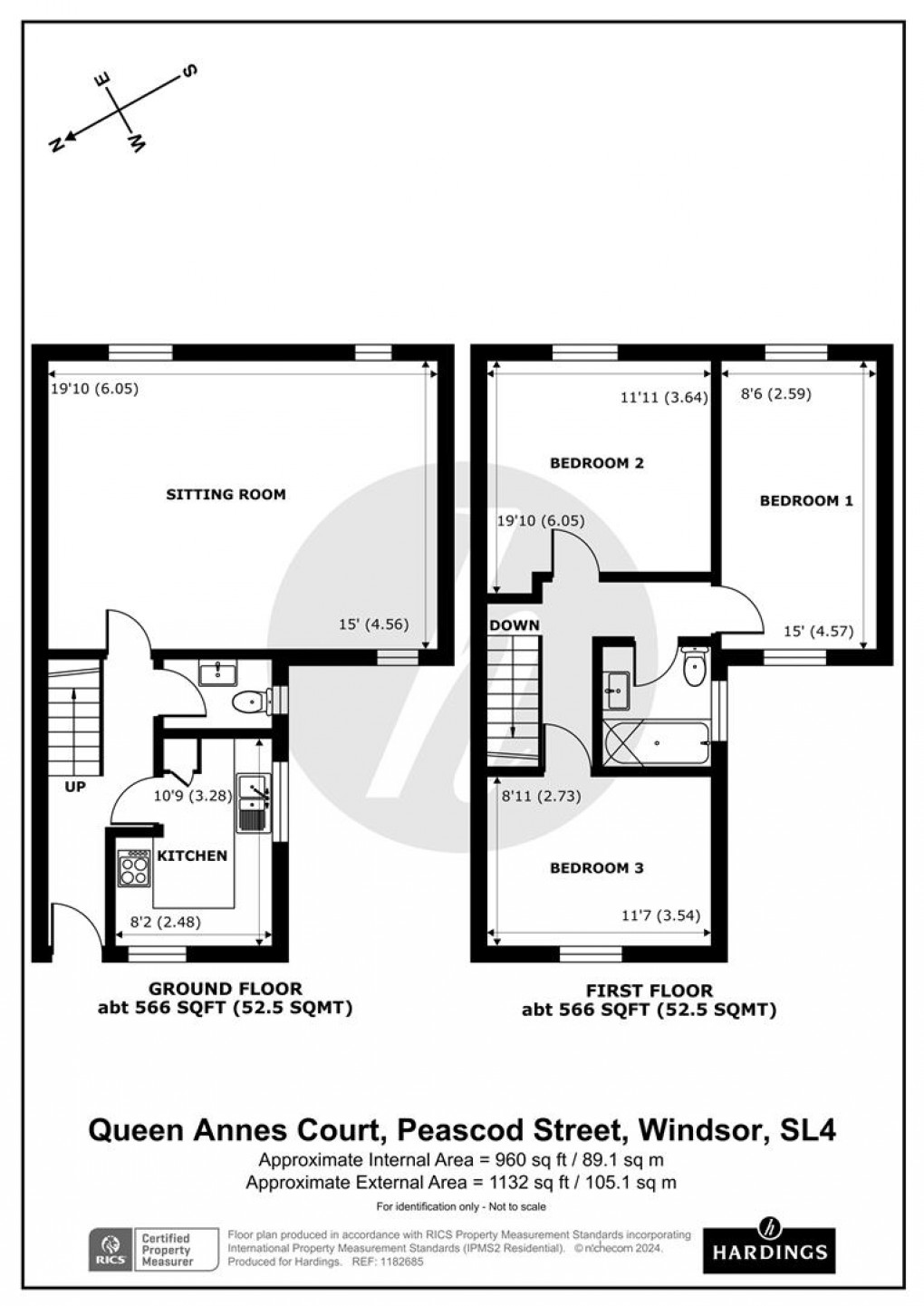 Floorplan for Peascod Street, Windsor