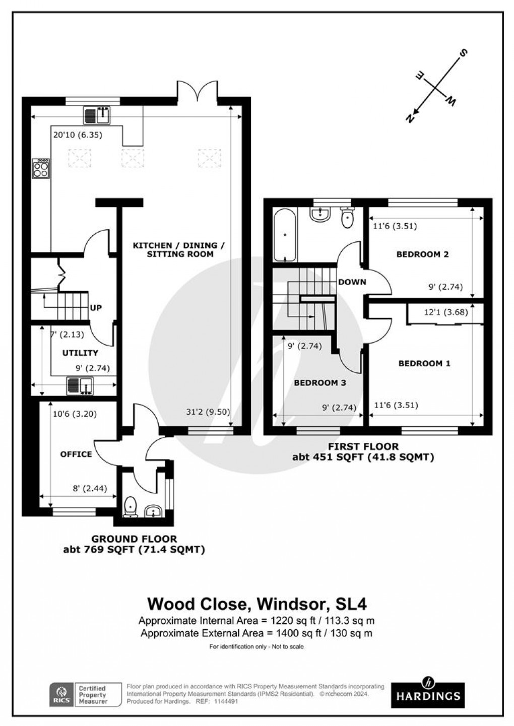 Floorplan for Wood Close, Windsor