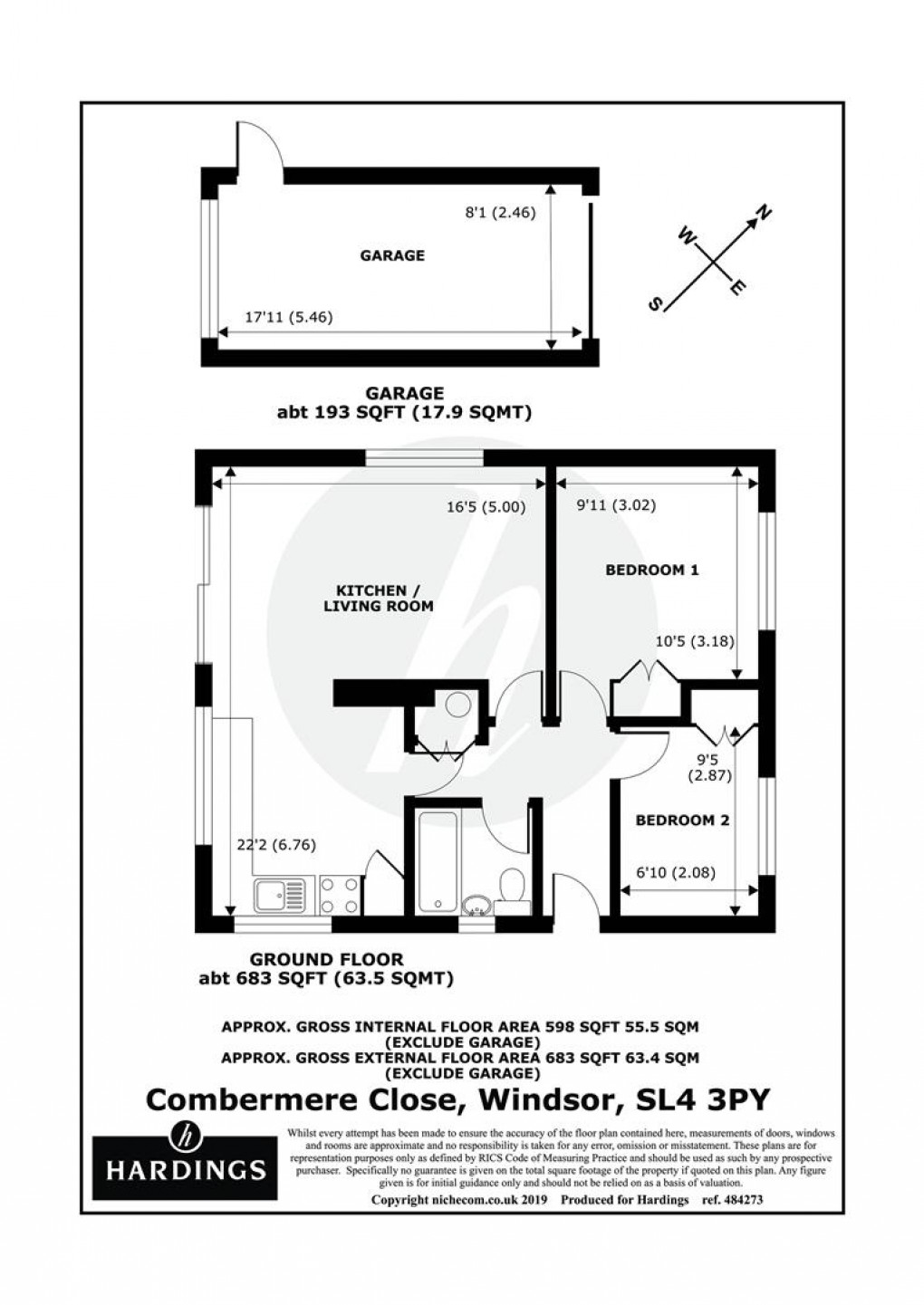 Floorplan for Combermere Close, Windsor, SL4