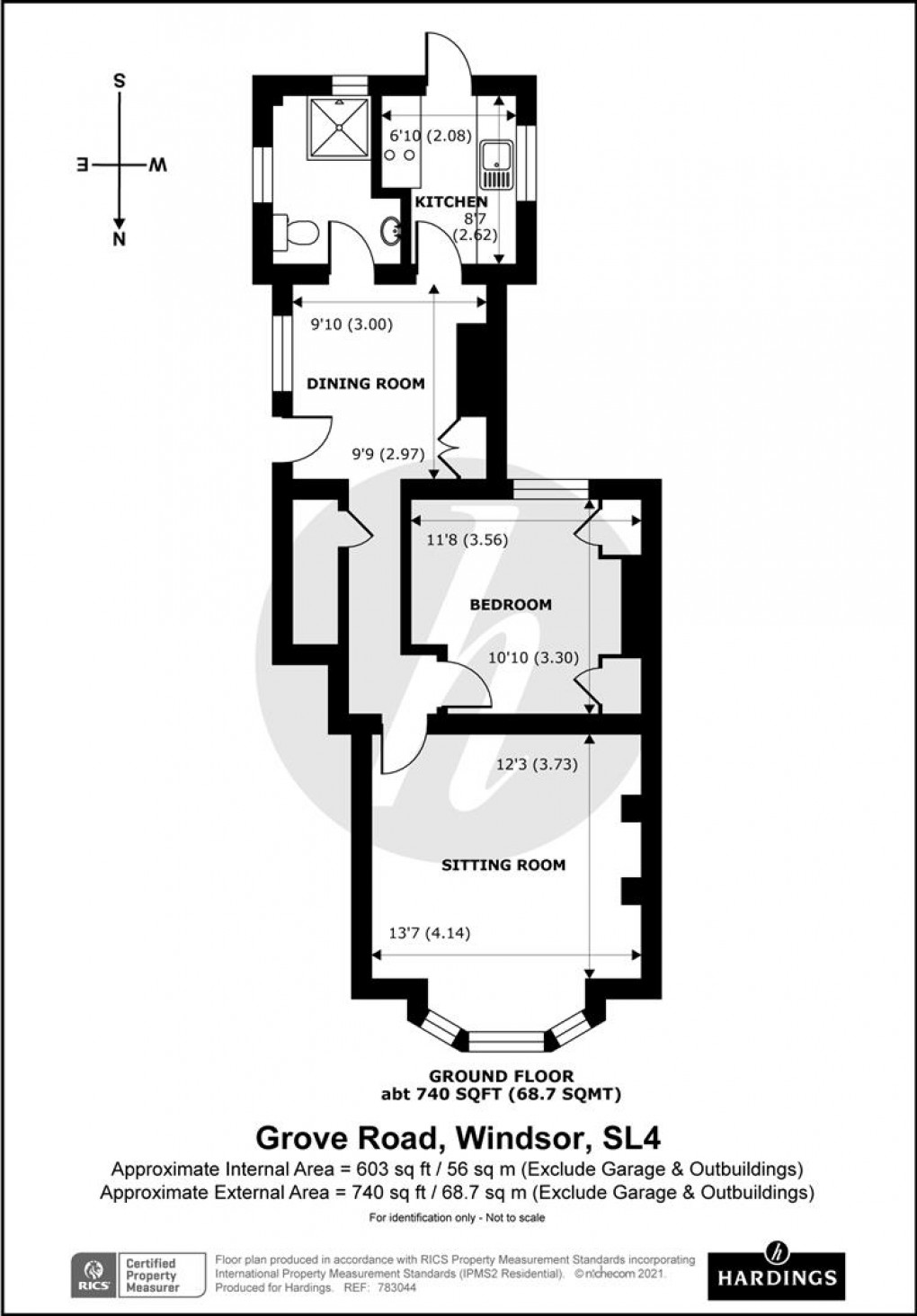 Floorplan for Grove Road, Windsor, SL4