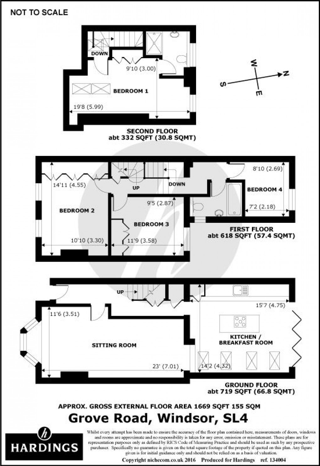 Floorplan for Grove Road, Windsor, SL4