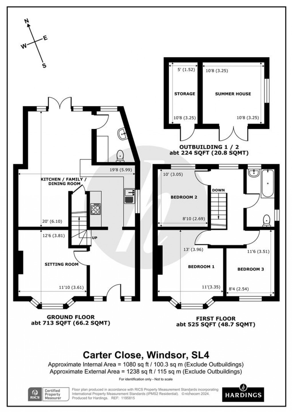 Floorplan for Carter Close, Windsor