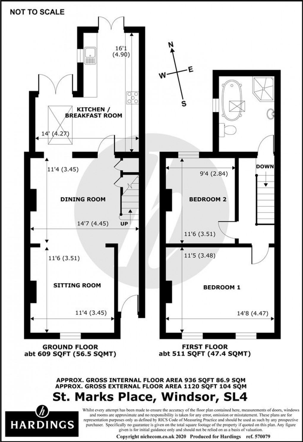 Floorplan for St Marks Place, Windsor, SL4