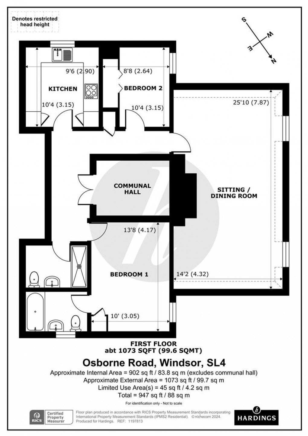 Floorplan for Osborne Road, Windsor