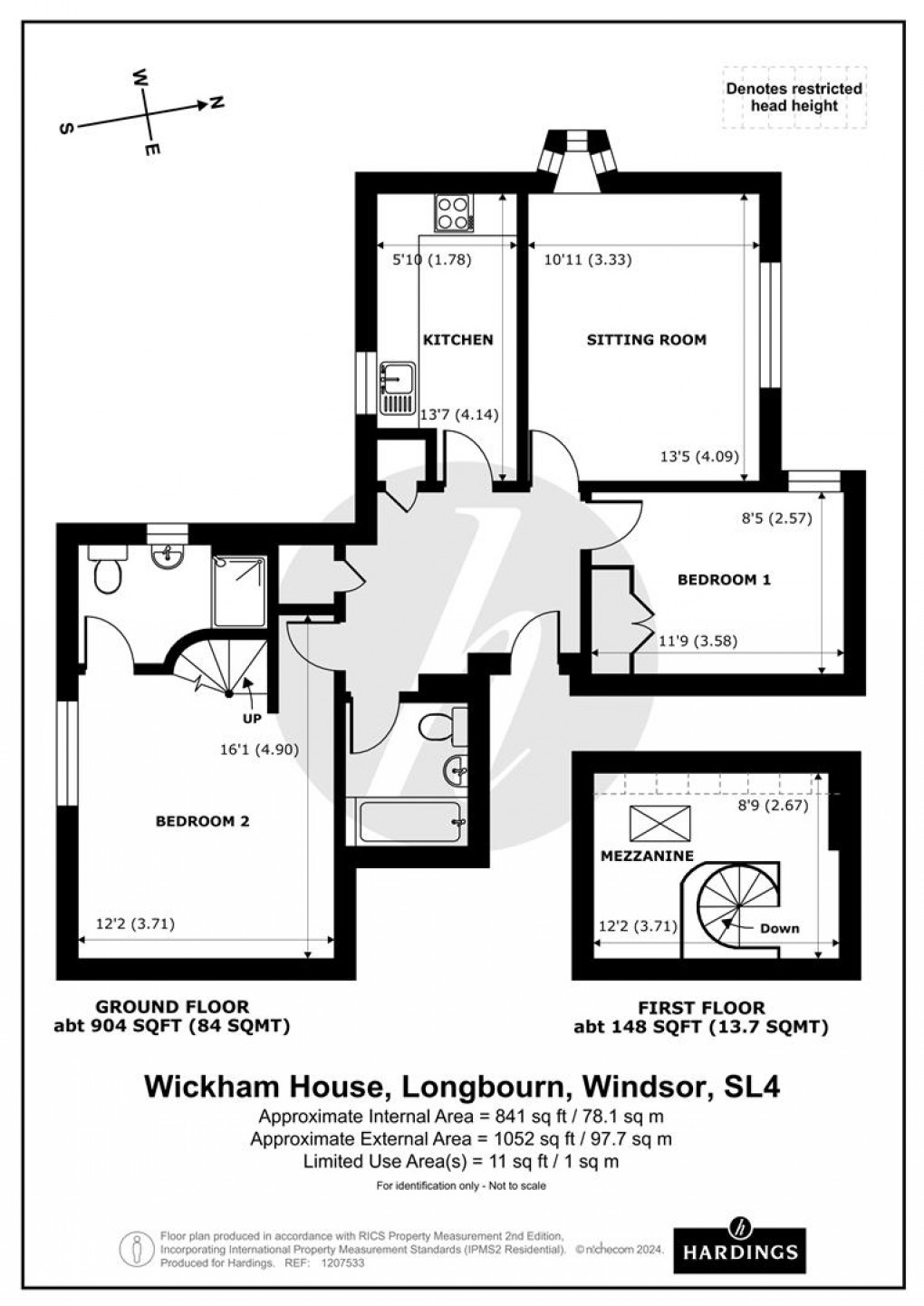 Floorplan for Wickham House, Longbourn, SL4