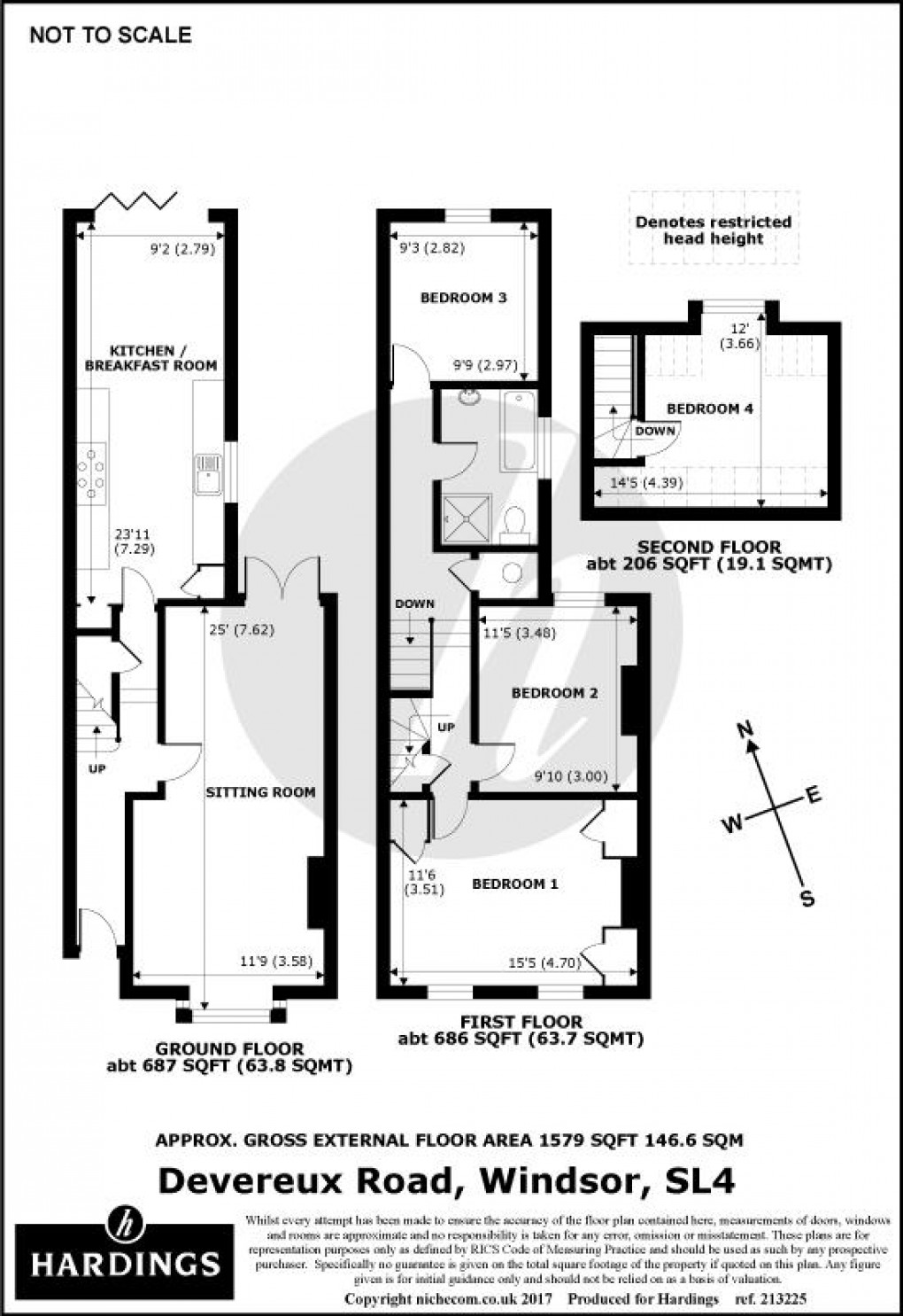 Floorplan for Devereux Road, Windsor, SL4