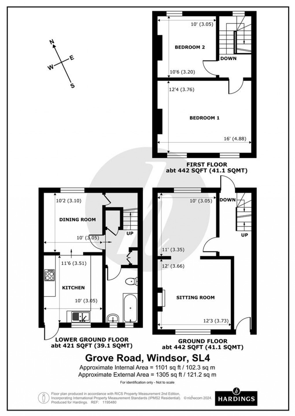 Floorplan for Grove Road, Windsor